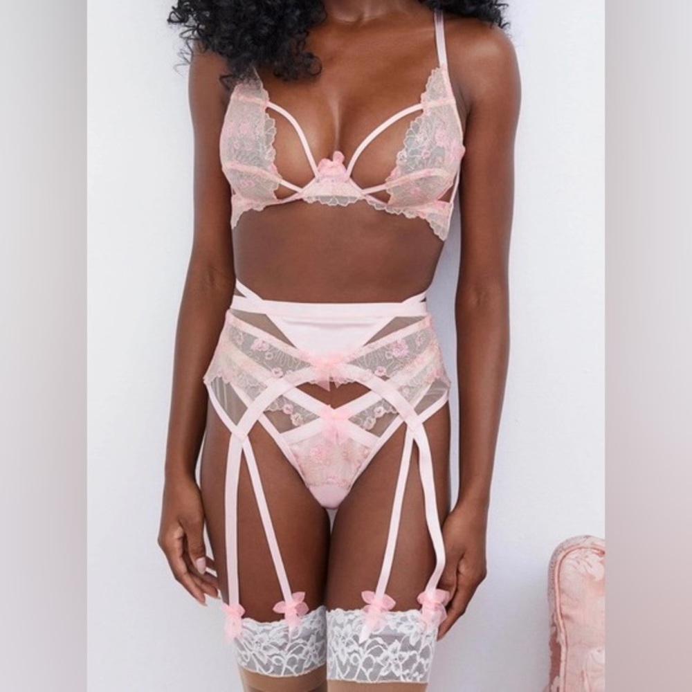 For Love and Lemons for Victoria Secret Firework Bra and Thong panty set NWT